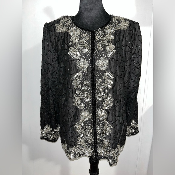 Style N Design Vintage Beaded Sequin Jacket Women’s Size Medium New With Tags - Picture 1 of 10
